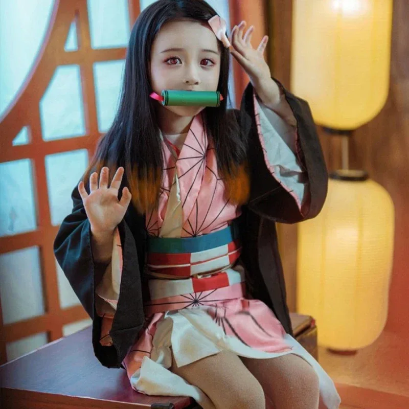 Demon Slayer Haori - Anime Kamado Nezuko Cosplay Costume Costumes