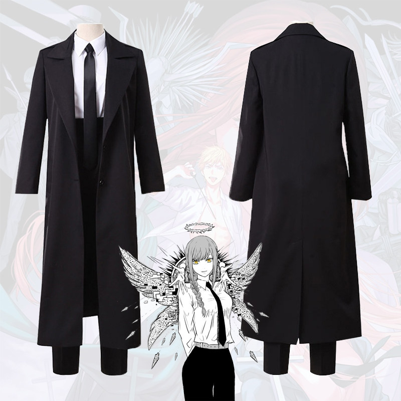 Makima Long Black Windbreaker  - Anime Cosplay Makima review and price